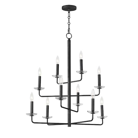 Maxim Lighting Madeira 10-Light Chandelier, Anthracite 12329TCAR